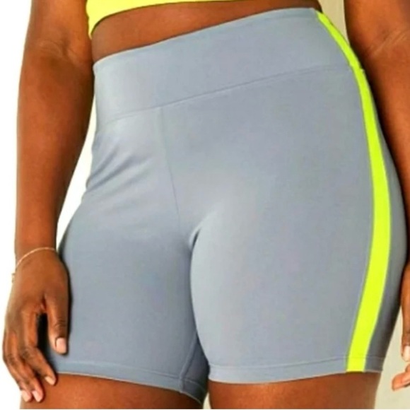 Pink Active Soft Ultimate High Waist 6” Biker Shorts Gray Women’s Size XXL New - Picture 2 of 15